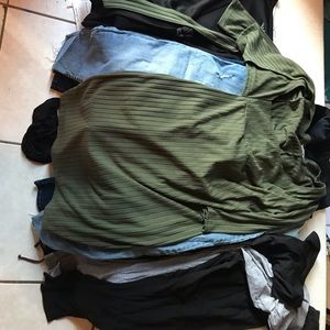 Maternity pants, shorts, dresses, leggings, shirts and overalls.